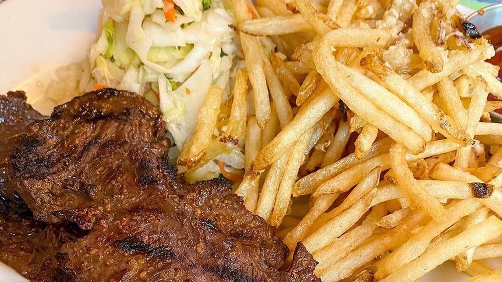 steak and fries at Cuba Cuba