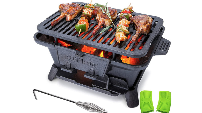 Iron master portable hibachi grill