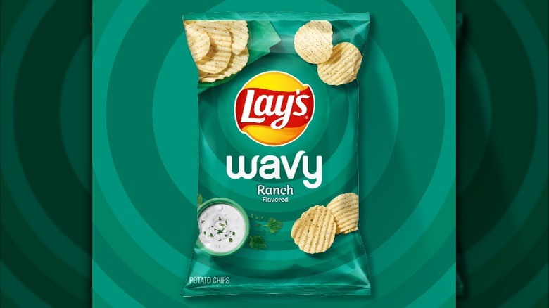 bag of wavy ranch potato chips