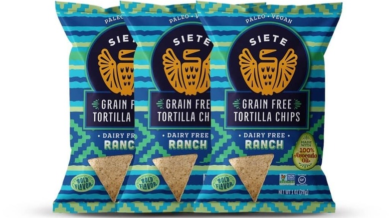 bagss of siete ranch tortilla chips