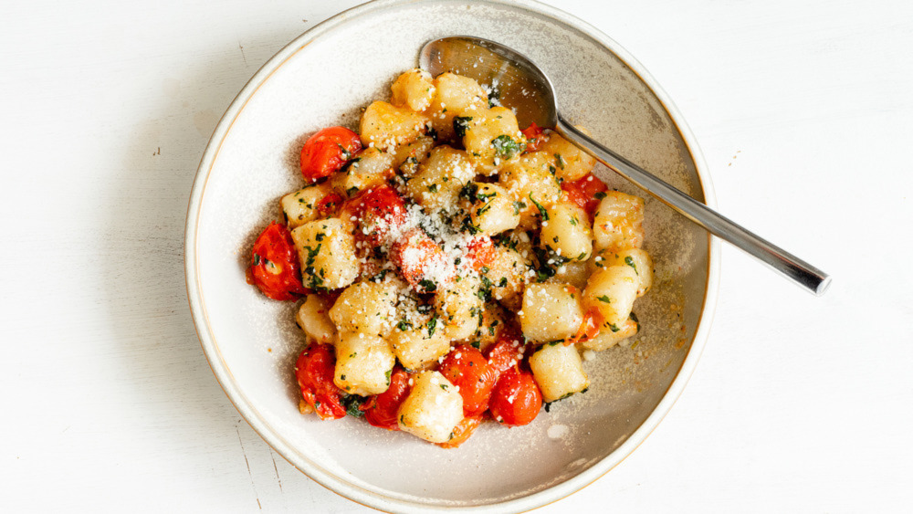 bowl of Trader Joe's 5-ingredient gnocchi