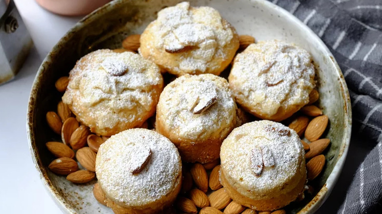 Small round scones on a plate