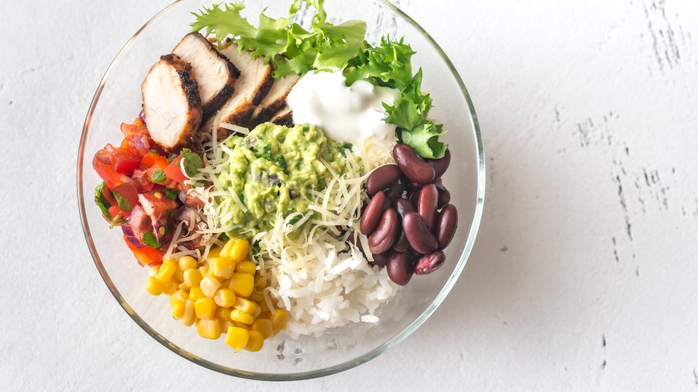 Rice and bean burrito bowls recipe