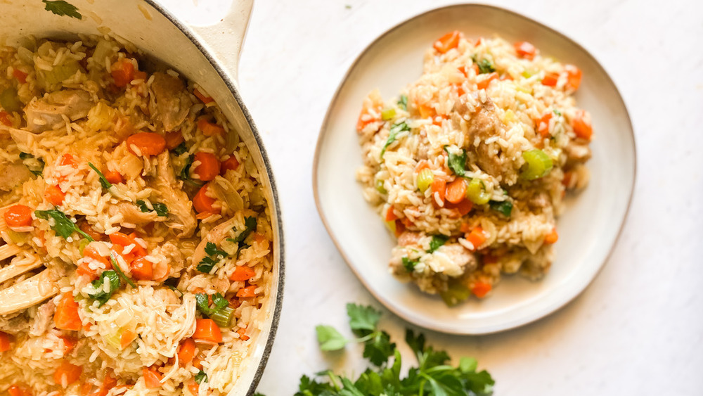 One-pot chicken and rice