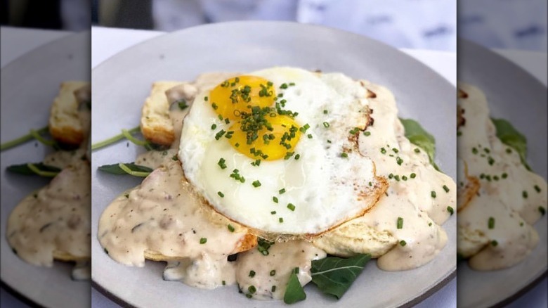 Provisions eggs, biscuits, and gravy