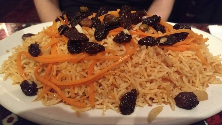 Kabuli pulao at Ariana Afghan Kabob in New York City, New York