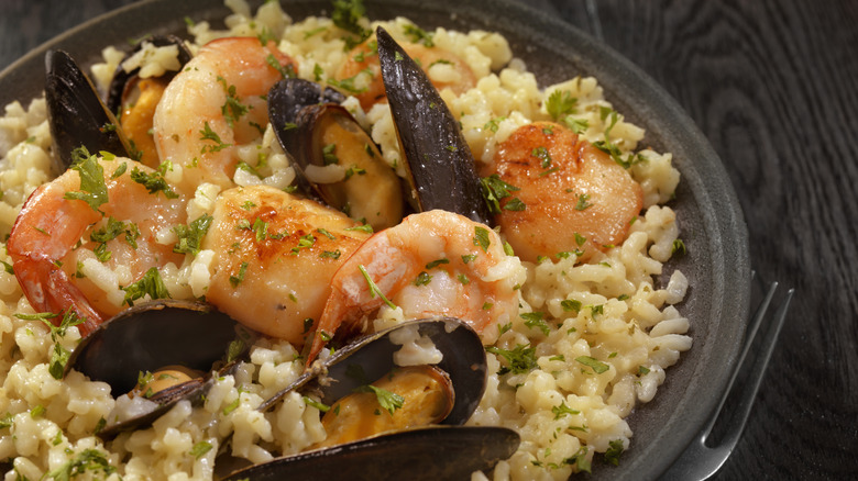 Seafood risotto