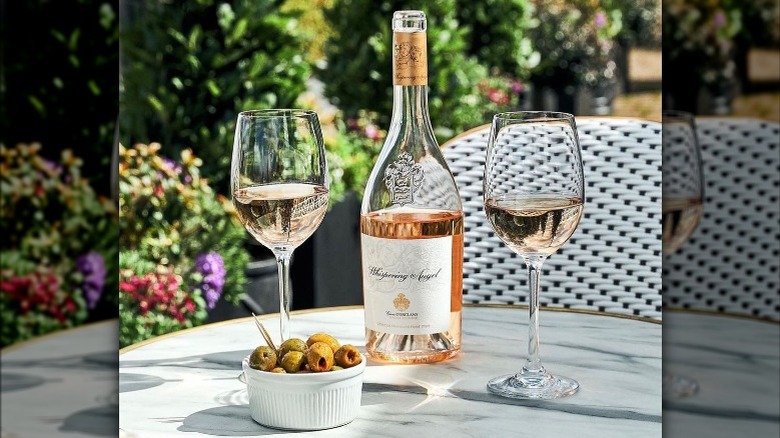 Whispering Angel rosé wine glasses