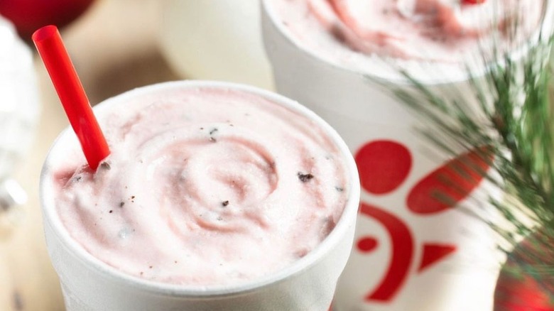 Chick fil A peppermint shakes