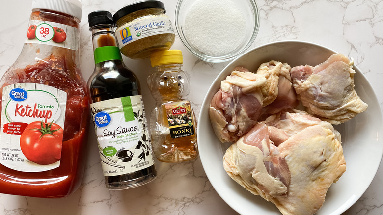 slow cooker chicken thigh ingedients