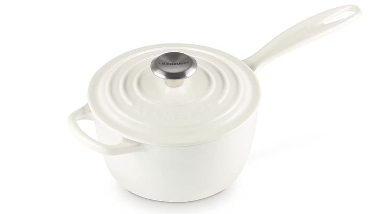 Le Creuset cast iron saucepan