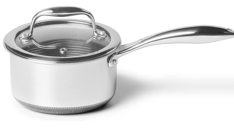 HexClad hybrid stainless steel pot