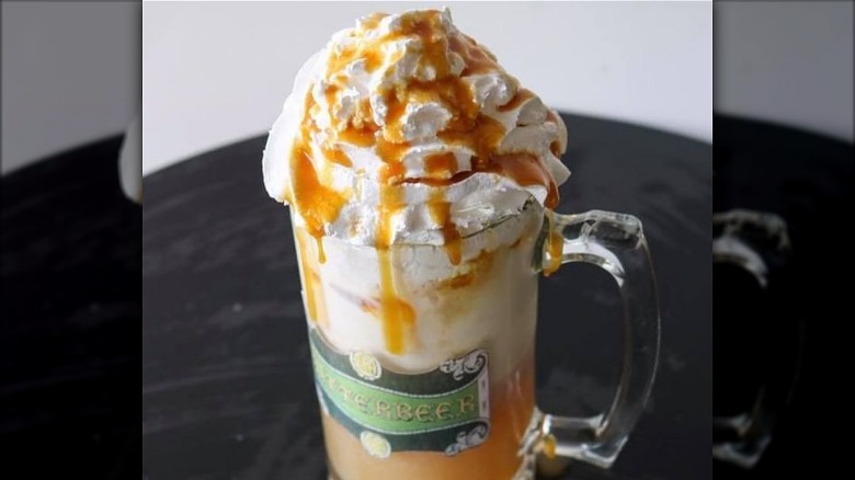 Butterbeer cream soda float