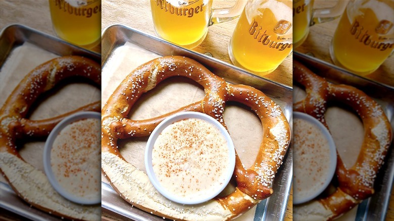 Soft pretzel beer steins