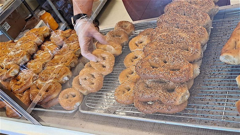 Soft pretzels front counter