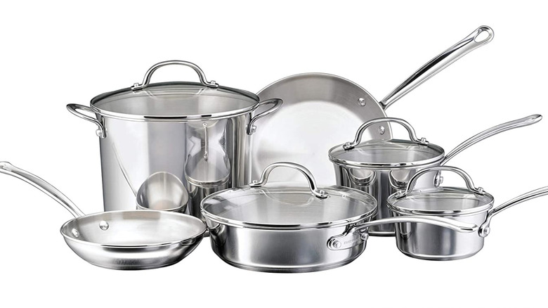 Farberware 10-piece stainless steel cookware set