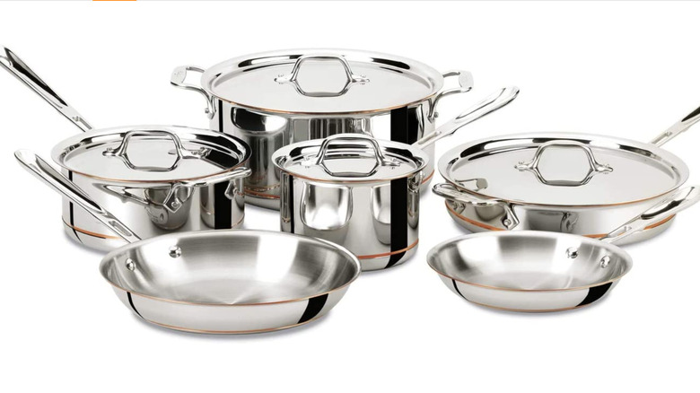 All-Clad 10-piece 5-ply stainless steel cookware set