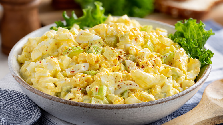 Bowl of fresh egg salad