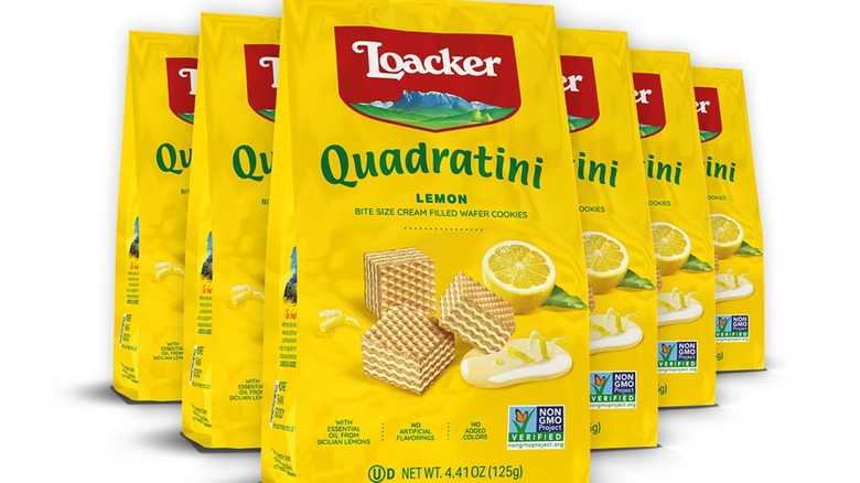 Loacker's Quadratini lemon wafer cookies