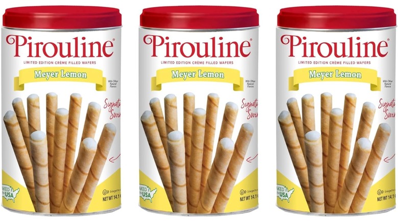 Pirouline's Meyer Lemon-flavored creme-filled wafer cookies