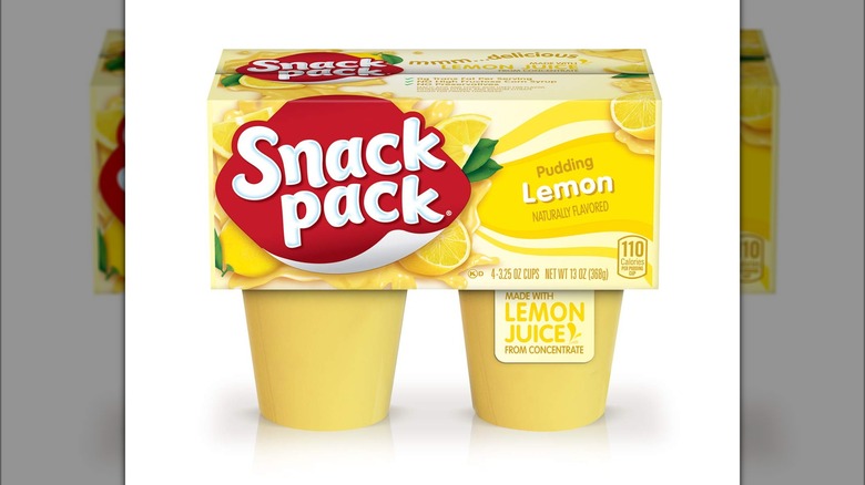 Snack Pack lemon pudding cups