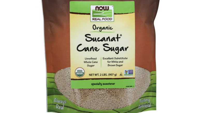 Brown and green package of sucanat sugar