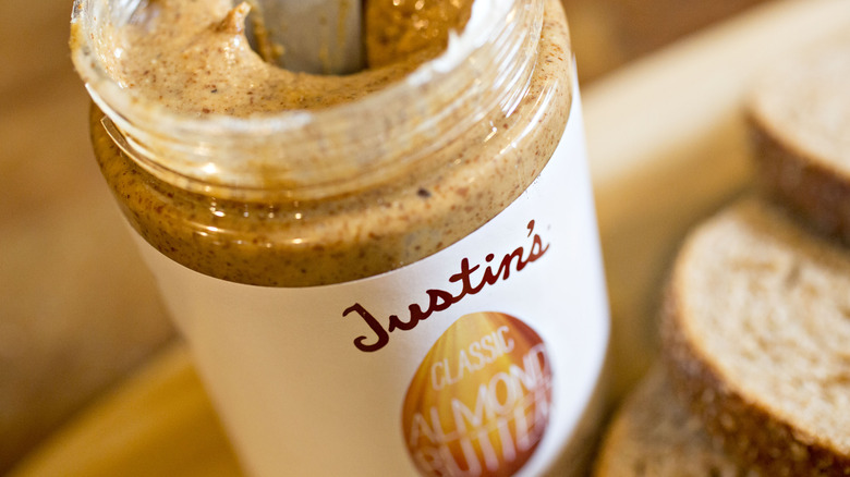 Closeup of Justin's Almond Butter