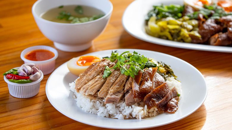 thai pork rice dish