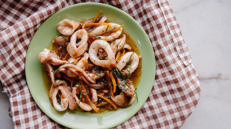 thai shrimp paste squid