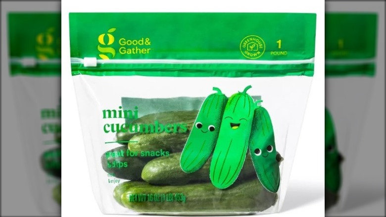 Good and Gather mini cucumbers package