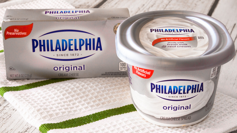 Pair of Philadelphia cream cheese products