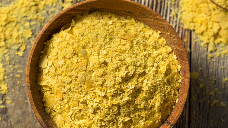 bowl of nutritional yeast flakes