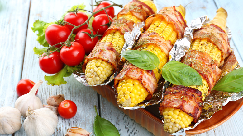 bacon wrapped corn on the cob