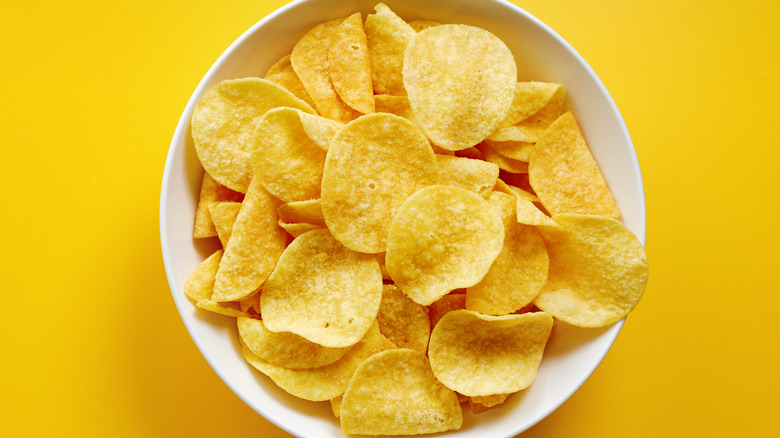 potato chips in a bowl