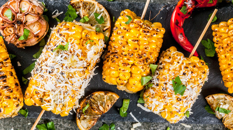 parmesan and parsley grilled corn