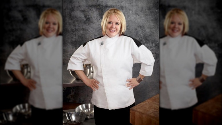 Tiffany Johnson in white chef's coat