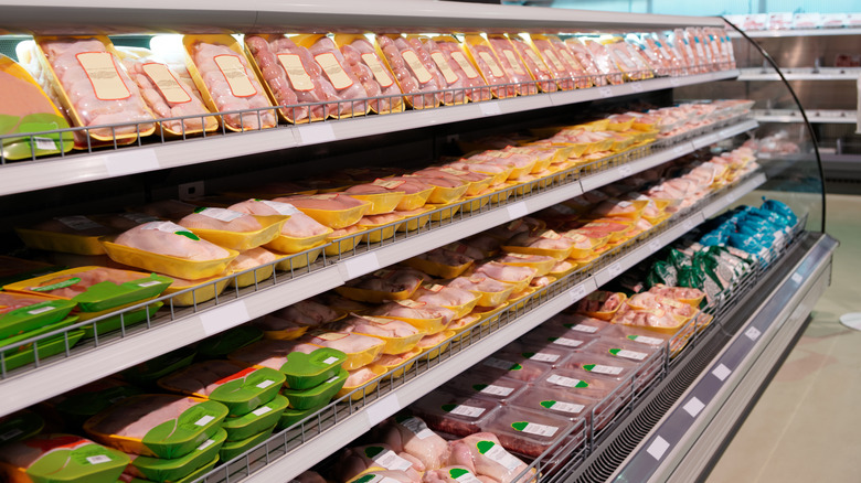 Produce section in the grocery store