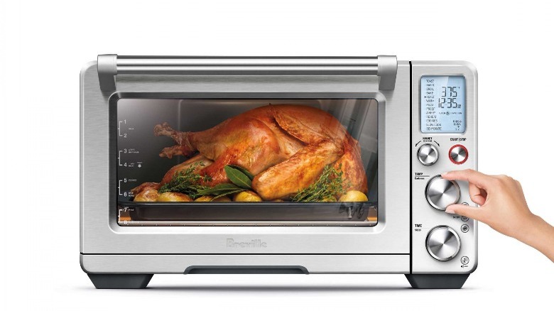 Breville toaster oven with whole chicken