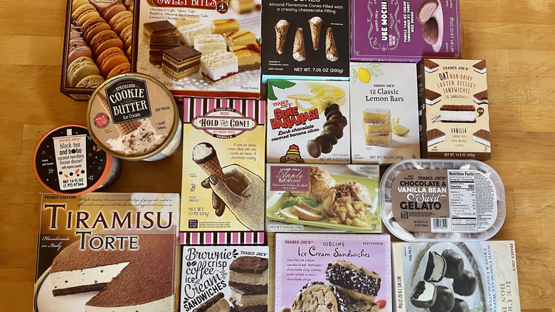 various Trader Joe's frozen desserts