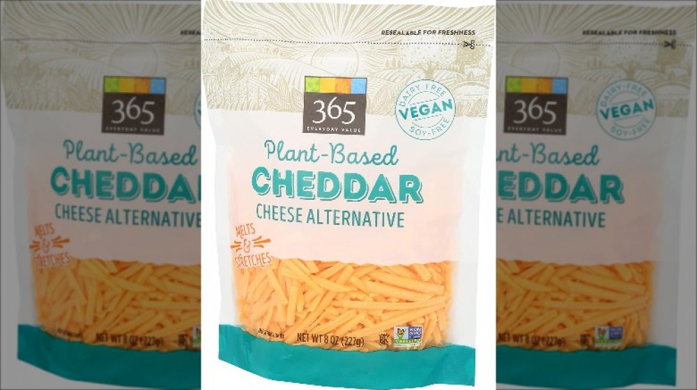 bag of Whole Foods 365 cheese alternative shreds