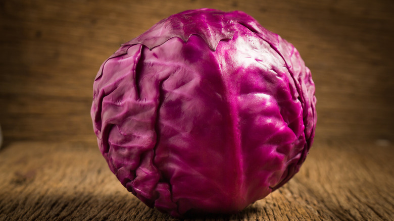 whole red cabbage