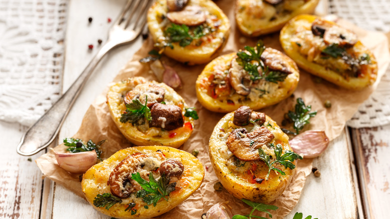 grilled stuffed potato skins