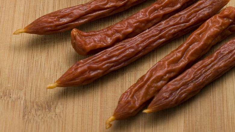 Pepperettes on a table