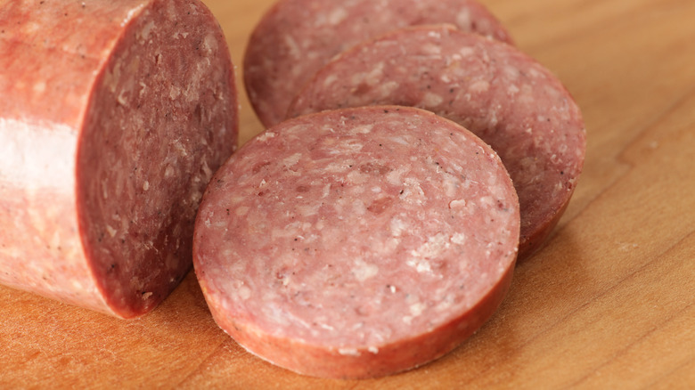 Sliced summer sausage