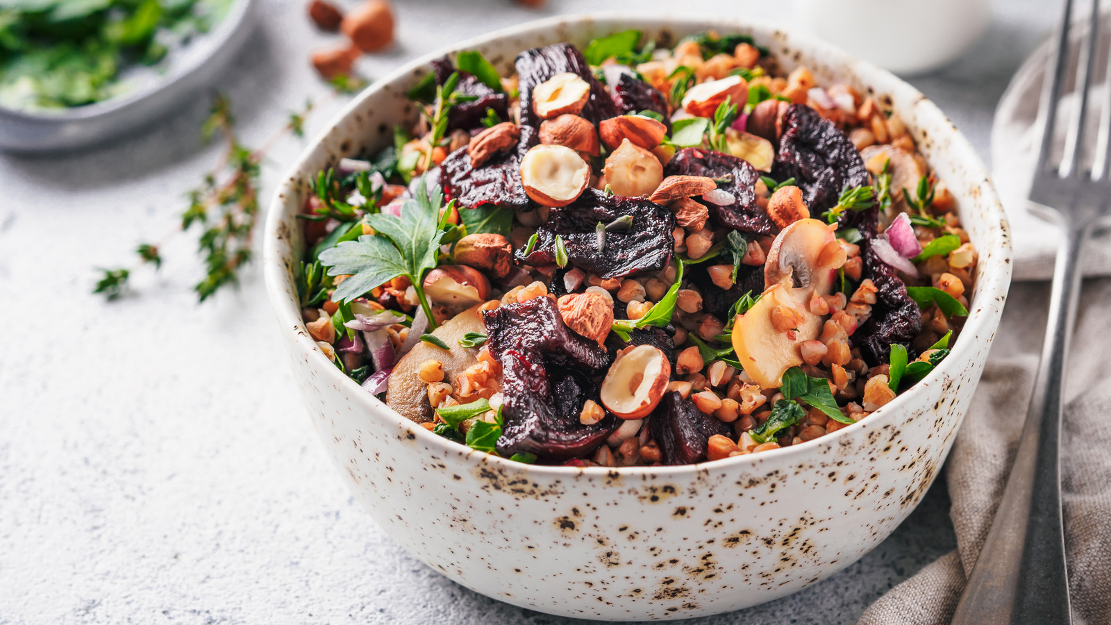 The Best Way To Use Up Leftover Grains Is A Warm Salad