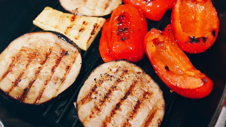 Vegetables in a Grill Pan