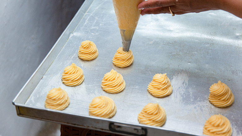 cookies on greased pan