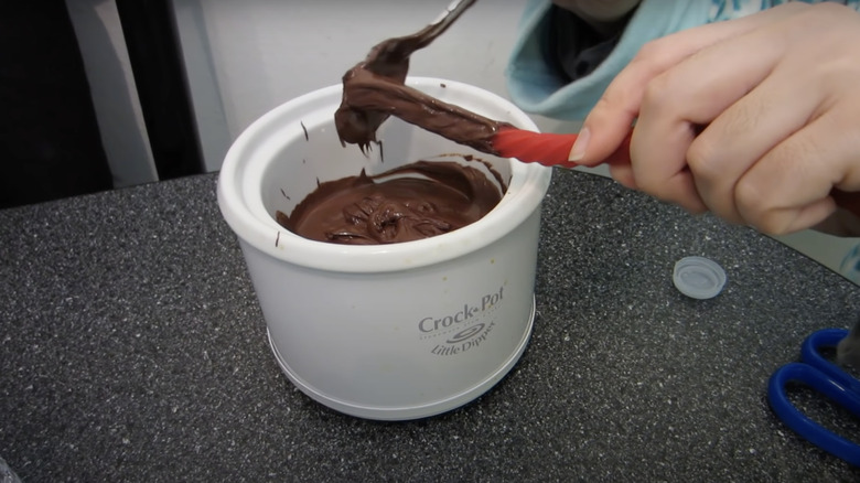 Melted chocolate in slow cooker