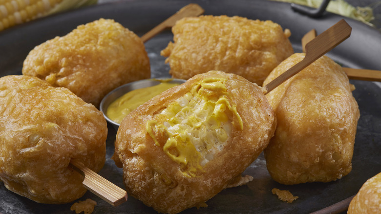 Fried battered corn