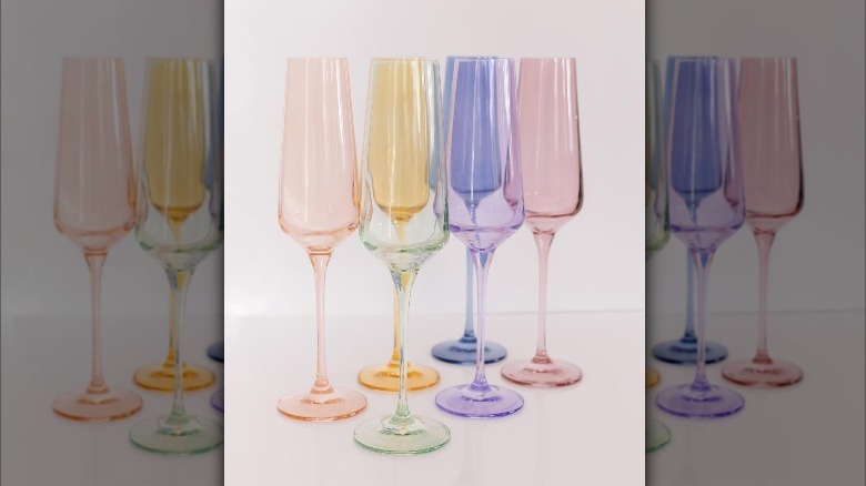 estelle colored champagne glasses 